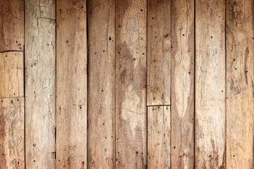 Fototapeta premium Old wooden planks wall texture abstract background