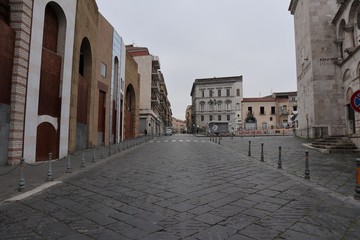 Benevento - Scorcio del centro storico durante la quarantena