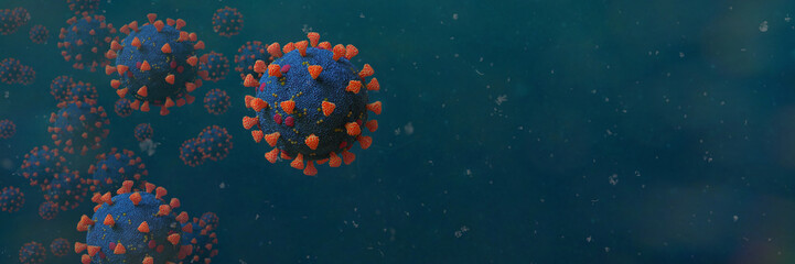 Coronavirus epidemic, Covid-19 virus that causes respiratory infections - obrazy, fototapety, plakaty