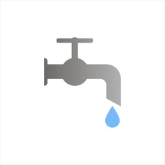 Tap water vector illustration, Hygiene solid design icon.