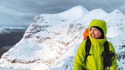 Winter hike at Torridon background