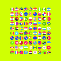 90 country flag icon vector illustration.
