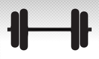 Dumbbell exercise fitness vector flat icon on a transparent background.