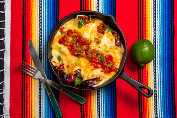 メキシコ料理 エンチラーダ mexican tortilla rolls (enchilada)