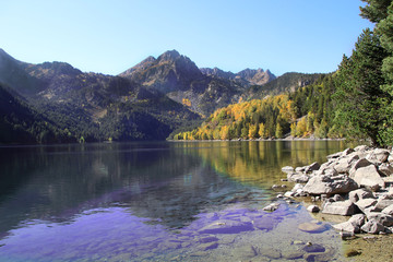 lake and mountains