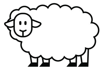 vector illustration of sheep