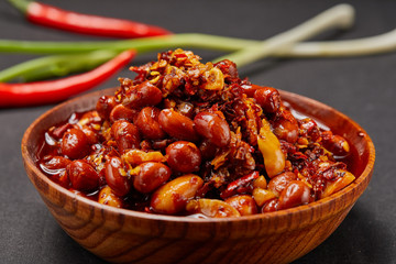 Creative drawing of the retro style of chili sauce