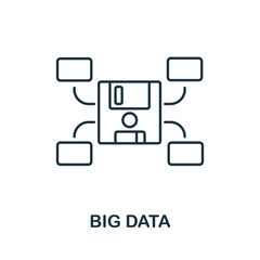 Big Data icon from fintech collection. Simple line Big Data icon for templates, web design and infographics