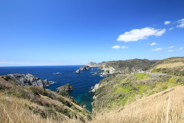 南伊豆町　ユウスゲ公園から見たあいあい岬