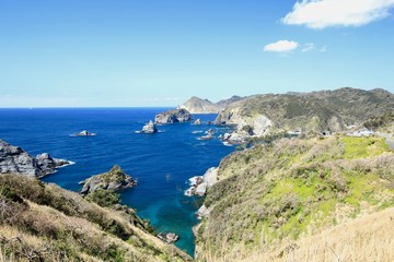Fototapeta premium 南伊豆町 ユウスゲ公園から見たあいあい岬