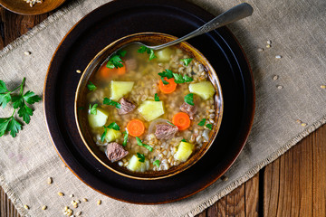 krupnik a delicious Polish barley soup