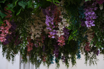 Colorful flower decoration for event background