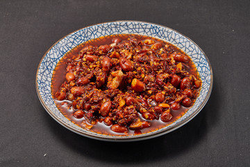 Creative drawing of the retro style of chili sauce