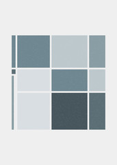 Mondrian style art colorful logo design illustration