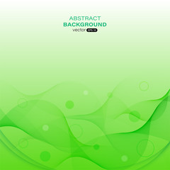 Fototapeta premium Green smooth wave abstract background
