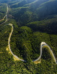 road in the mountains. serpentine