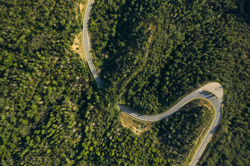 road in the mountains. serpentine