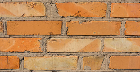 Fototapeta premium Background texture brick orange, red 