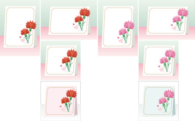 Carnation-themed Decorative Background.A background that gave a change in size to the same design.Good background for A4 size.Background for appreciation and celebration with carnations theme.