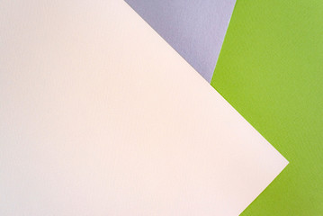 Color of pastel shades of green paper backdrop. Frame, copy space. Blank for design.