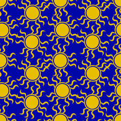 Seamless occult sun pattern