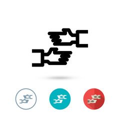 Mans handshake icon collection. Deal agreement symbol for your website design. Vector illustration.