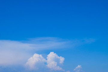 White cloud and Beautiful with blue sky background.