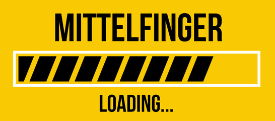 Progress loading bar Mittelfinger