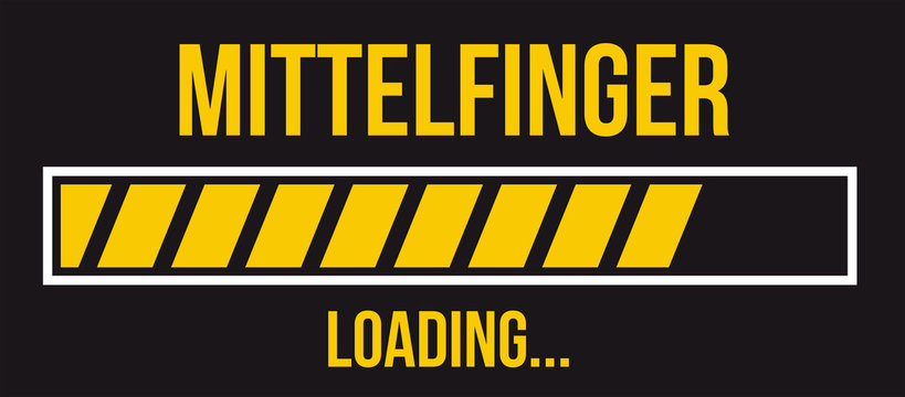 Progress loading bar Mittelfinger