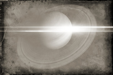 Saturn planet, 3D illustration, Solar System