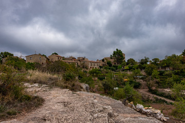 Panoramic view of Siurana village in Catalonia, Spain