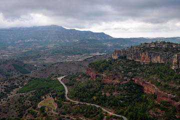 Panoramic view of Siurana village in Catalonia, Spain