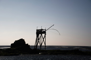 Naklejka premium Atlantic Ocean Fishing place in France