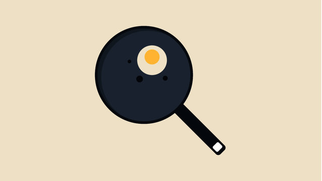 fried egg vector illustration