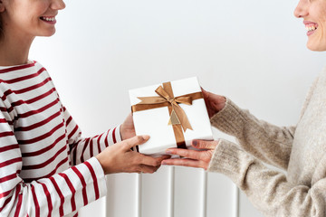 Exchanging Christmas presents