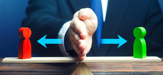 An official introduces a safe distance rule to reduce the spread of a pandemic coronavirus...