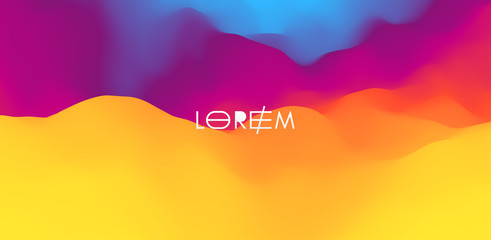 Abstract background with dynamic effect. Creative design with vibrant gradients. 3D vector Illustration.
