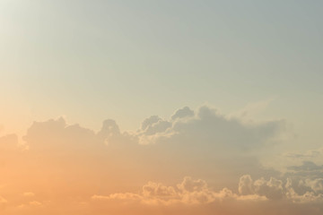 Sky with colorful clouds in sunset time background