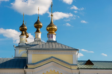 Fototapeta na wymiar MUROM, RUSSIA - AUGUST 24, 2019: Holy Ascension Cathedral in Murom on a summer evening