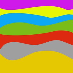 Hintergrund Textur mit Streifen und Wellen in Lila, Gelb, Blau, Grün, Rot, Grau und Orange