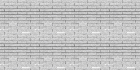 Brick grey wall seamless pattern background. Gray, white, light brick wall vector texture pattern illustration. Horizontal seamless grey brick texture background.