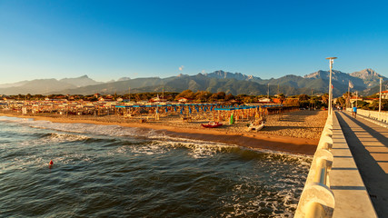 amazing forte dei marmi pier view on summer