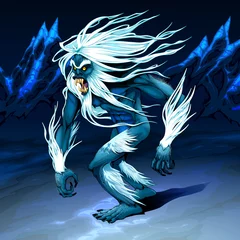 Poster Yeti is walking in the night © ddraw