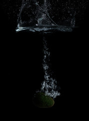 avocado falling into water