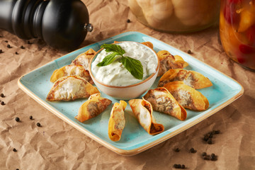 crispy turkish ravioli
