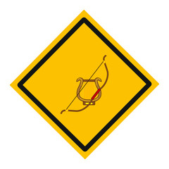 bow and lyre mythology apollo god of Olympus, illustration for web and mobile design.