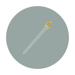 Colada sword of the spanish warrior of the middle ages cid campeador, illustration for web and mobile design.