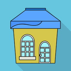 Isolated object of store and window sign. Set of store and glass vector icon for stock.