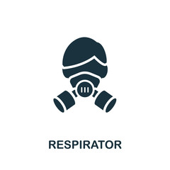 Respirator icon. Simple illustration from personal protection collection. Creative Respirator icon for web design, templates, infographics and more