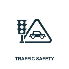Traffic Safety icon. Simple illustration from personal protection collection. Creative Traffic Safety icon for web design, templates, infographics and more